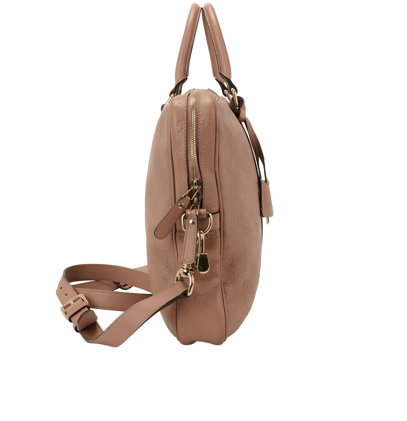 Briefcase, &pound;495, Handbags, Pink, Leather, Side view